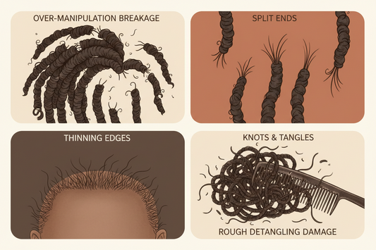 mechanical damage to kinky hair